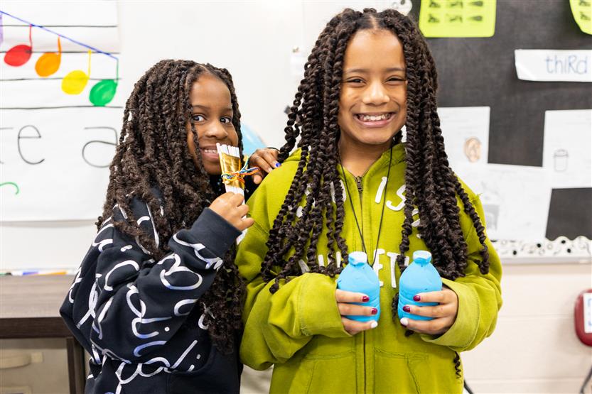 Edmondson Elementary students make homemade instruments